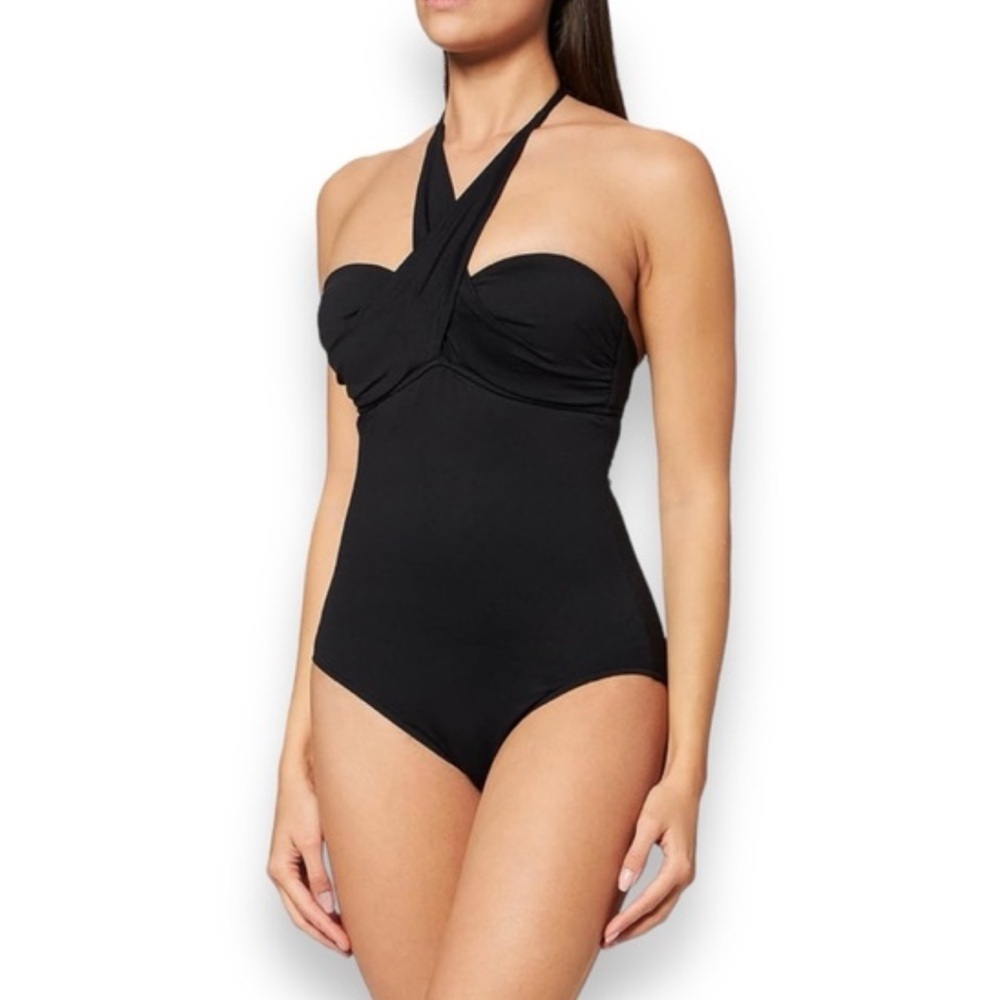 Seafolly Wrap Front C/D Cup One Piece Swimsuit with Multi-Styling Straps NWOT